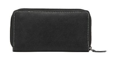 Кошелек женский KLONDIKE NUGGET «Scarlett», натуральная кожа в черном цвете, 19 х 10,5 х 2 см