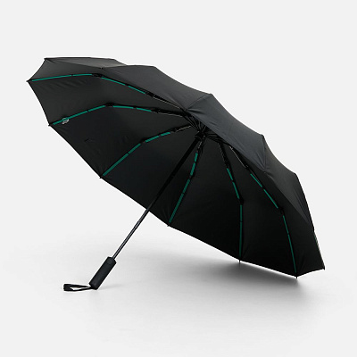 Зонт складной с УФ-защитой Ribstar, черный (Чёрный)
