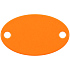 Шильдик металлический Alfa Oval, оранжевый неон - Фото 1