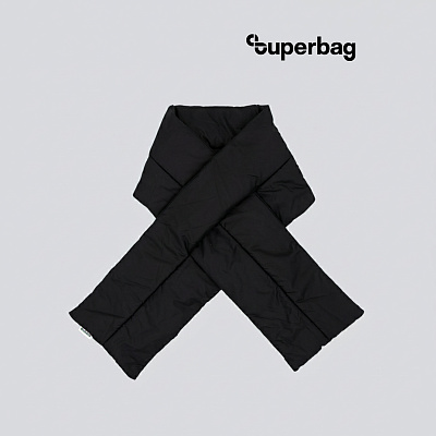 Шарф Bubble, стёганый (черный) (Чёрный)