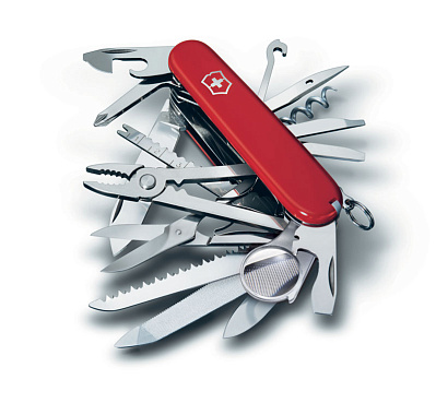 Нож перочинный VICTORINOX Swiss Champ, 91 мм, 33 функции  (Красный)