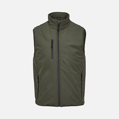 Жилет софтшелл унисекс Falcon BW, темный хаки (Хаки)