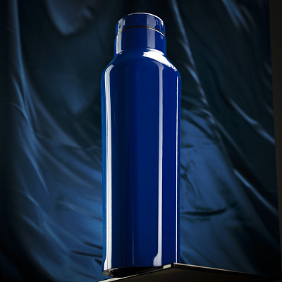 Термобутылка для напитков E-shape (синий)