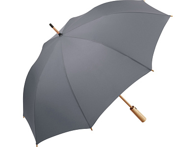 Бамбуковый зонт-трость Okobrella (Серый, медный)