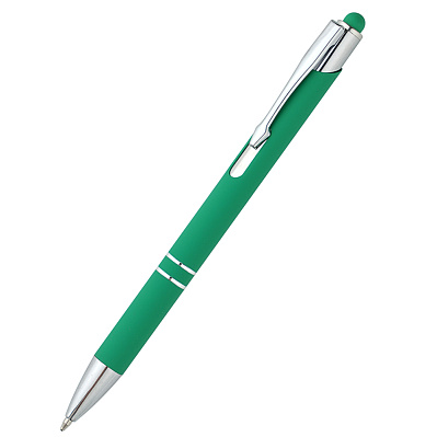Ручка металлическая Ingrid софт-тач, зеленая (Зеленый)