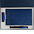 Коробка Silk с ложементом под ежедневник 13x21 см, флешку и ручку, синяя - Фото 4