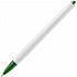 Ручка шариковая Tick, белая с зеленым - Фото 3