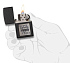 Зажигалка ZIPPO Logo с покрытием Black Crackle™, латунь/сталь, чёрная, матовая, 38x13x57 мм - Фото 4