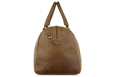 Сумка дорожная KLONDIKE GOLD «Bill», натуральная кожа в коньячном цвете, 47 х 24 х 23 см