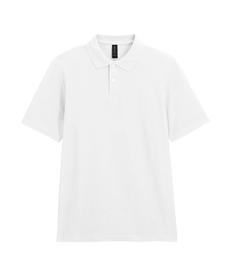 Футболка поло SOFTSTYLE ADULT DOUBLE PIQUE, БЕЛЫЙ 3XL (Белый)