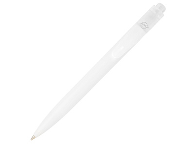 Ручка пластиковая шариковая Thalaasa (Белый прозрачный, белый)