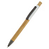 Ручка &quot;Авалон&quot; с корпусом из бамбука и софт-тач вставкой-S, белый - Фото 1