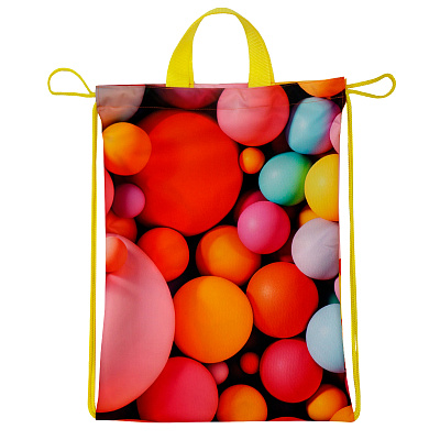 Сумка-рюкзак с полноцветной печатью Флюр, размер M (Мультиколор.)