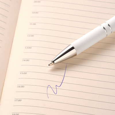 Шариковая ручка Альфа (Alpha), белая