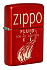 Зажигалка ZIPPO Retro с покрытием Metallic Red, латунь/сталь, красная, 38x13x57 мм - Фото 1