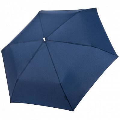 Зонт складной Fiber Alu Flach  (Темно-синий)