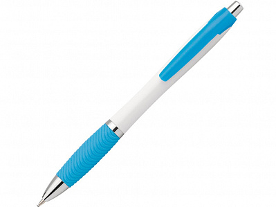 Шариковая ручка с противоскользящим покрытием DARBY (Голубой)
