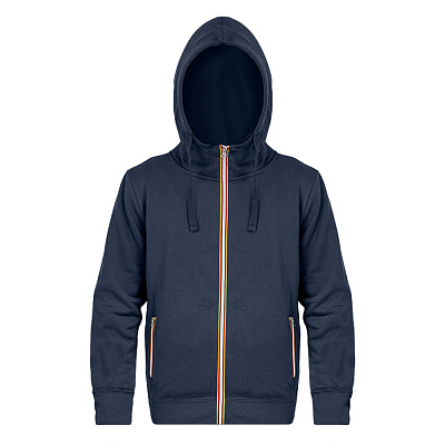 Толстовка худи на молнии с начесом LAS VEGAS MAN 280 (Тёмно-синий)