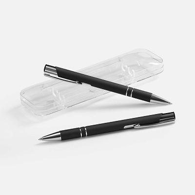 Набор из 2 ручек Keskus Soft Touch, черный (Чёрный)