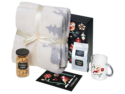 Подарочный набор Re: Unwind с пледом, кружкой и чаем (Бежевый)