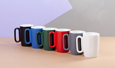 Кружка керамическая "Calypso" 250 мл, серый с белым