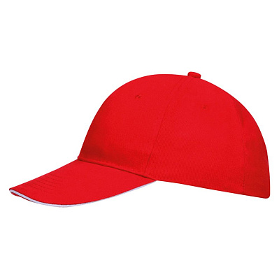 Бейсболка Buffalo, черная с красным (Красный)
