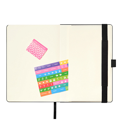 Ежедневник Альфа (Alpha) недатированный, черный/бежевый