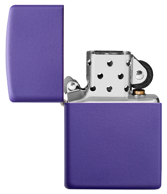 Зажигалка ZIPPO Classic с покрытием Purple Matte, латунь/сталь, фиолетовая, матовая, 38x13x57 мм