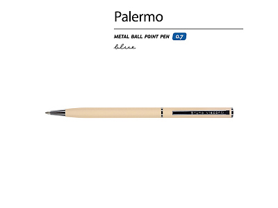 Ручка металлическая шариковая Palermo, софт-тач