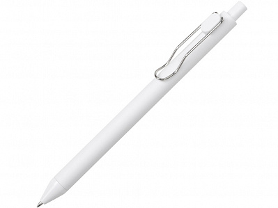 Ручка пластиковая шариковая Clip, софт-тач (Белый)