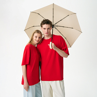 Зонт складной Азимут (Azimut), бежевый