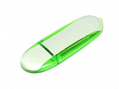 USB 2.0- флешка промо на 8 Гб овальной формы (Зеленый)