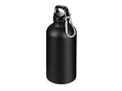 Бутылка Hip S с карабином, 400 мл, матовая (Черный)