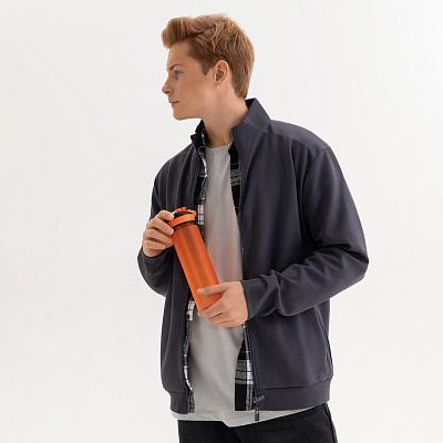 Толстовка на молнии Астин (Astin) антрацит, размер XXL (Серый)