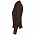 Рубашка поло женская с длинным рукавом Podium 210 шоколадно-коричневая - Фото 3