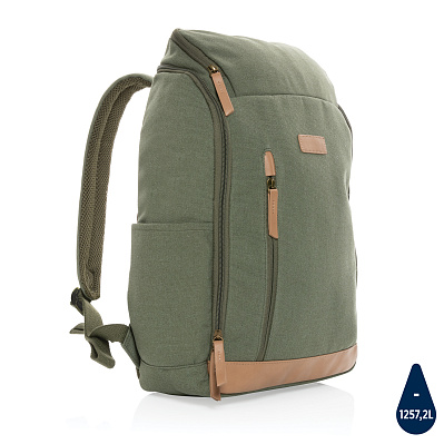 Рюкзак для ноутбука Impact из переработанного канваса AWARE™, 15" (Зеленый;)
