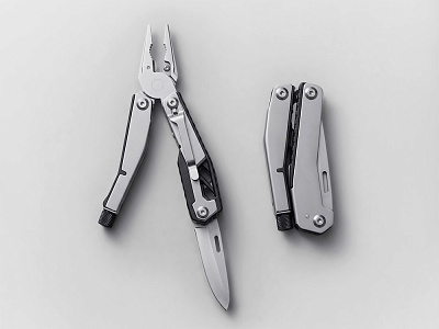 Мультитул-пассатижи Scopus 4-в-1 с двумя отвертками (Серебристый, черный)