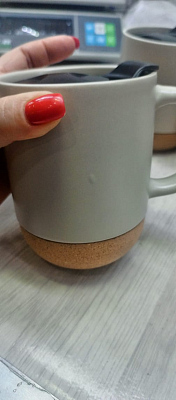 Кружка с пробковым дном и крышкой Denpasar