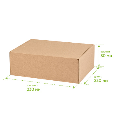 Подарочная коробка универсальная мини, крафт 245*178*83мм