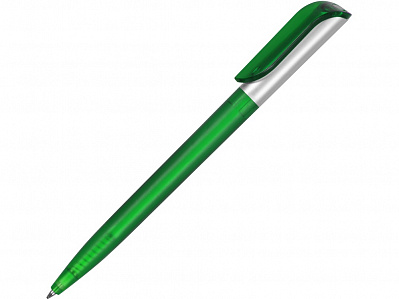 Ручка пластиковая шариковая Арлекин (Зеленый/серебристый)