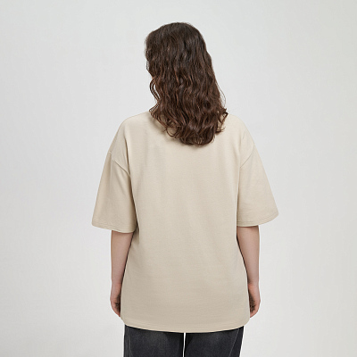 Футболка унисекс премиум AURA, бежевый