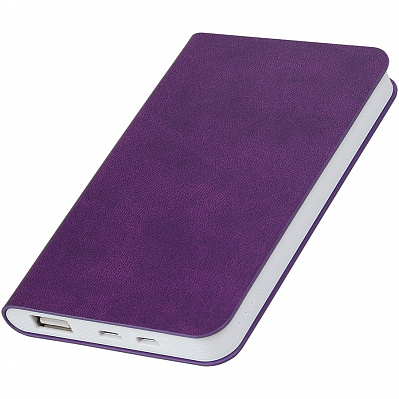 Универсальный аккумулятор "Softi" (5000mAh),фиолетовый, 7,5х12,1х1,1см, искусственная кожа (Фиолетовый)