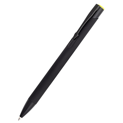 Ручка металлическая Саншайн софт-тач (цветная гравировка)  (Желтый)