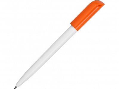 Ручка пластиковая шариковая Миллениум Color CLP (Белый/оранжевый)
