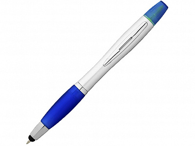 Ручка-стилус шариковая Nash с маркером (Синий классический/серебристый)
