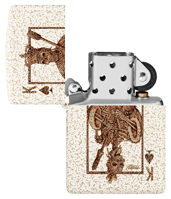 Зажигалка ZIPPO Rick Rietveld с покрытием Mercury Glass, латунь/сталь, белая, 38x13x57 мм