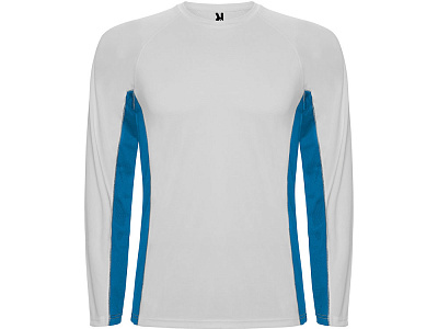 Футболка с длинным рукавом Shanghai мужская (Белый/королевский синий)