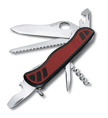 Нож перочинный VICTORINOX Forester, 111 мм, 12 функций, с фиксатором лезвия  (Красный)