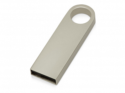 USB 2.0- флешка на 8 Гб с мини чипом, компактный дизайн с круглым отверстием (Серебристый)