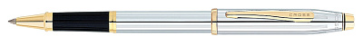 Ручка-роллер Selectip Cross Century II. Цвет - серебристый с золотистой отделкой. (Серебристый)